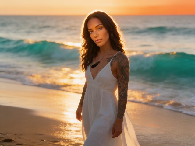 Sunset on the beach